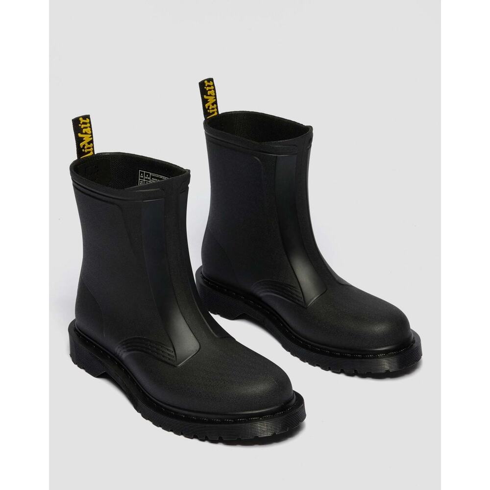 Dr. Martens Black Chelsea Rain Boots